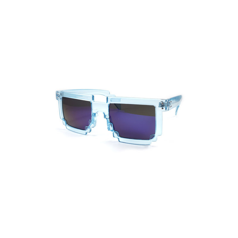 Gamer Retro 8Bit Pixel Party Sonnenbrille grün ice revo