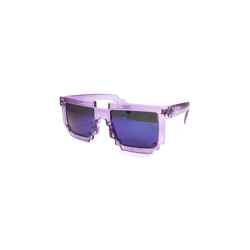 Gamer Retro 8Bit Pixel Party Sonnenbrille purple ice revo