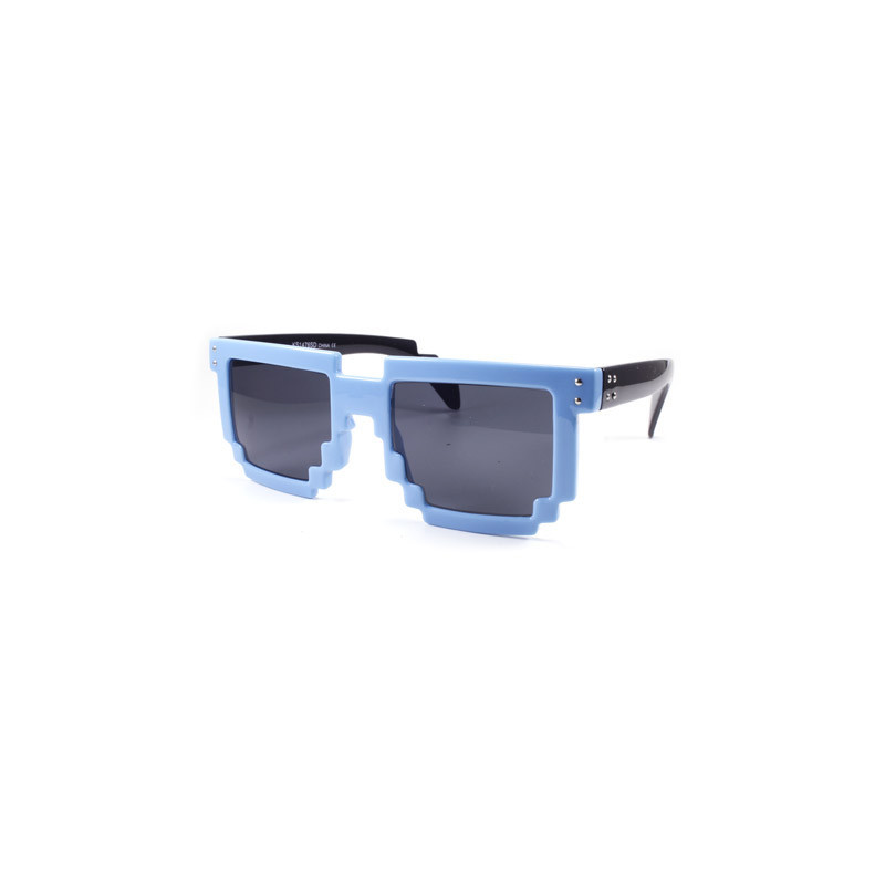 Pixel Retro Gamer Sonnenbrille blau schwarz