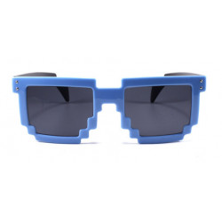 Pixel Retro Gamer Sonnenbrille blau schwarz
