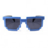 Pixel Retro Gamer Sonnenbrille blau schwarz