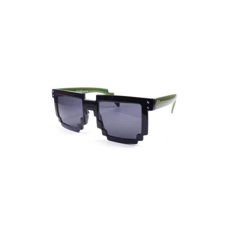 Pixel Retro Gamer Sonnenbrille schwarz olive