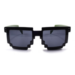 Pixel Retro Gamer Sonnenbrille schwarz olive