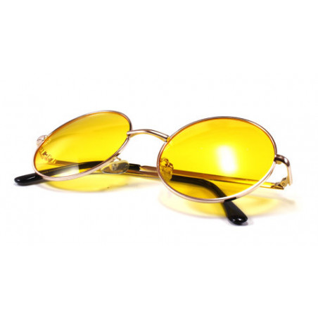 John Lennon Sonnenbrille Grösse XL gold gelb