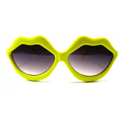 Lunettes de soleil party kiss lips sexy yellow