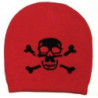 QuirinusÂ® Beanie Pirate Skull Design red