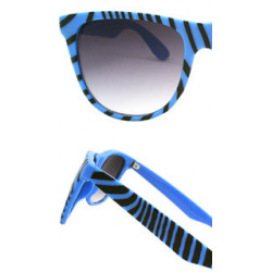 Lunettes de soleil blues brothers zebra designer blue