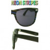 Lunettes de soleil blues brothers neon stripes 80s purple