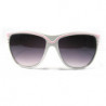 Retro Fashion Wayfarer Sonnenbrille striped weiss pink