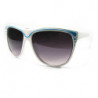 Retro Fashion Wayfarer Sonnenbrille striped weiss blau