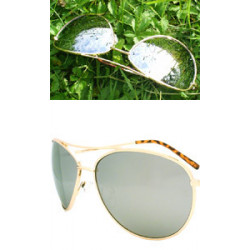 Lunettes de soleil mirroir slim aviator taille S gold