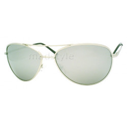 Lunettes de soleil mirroir slim aviator taille S chrome