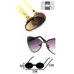 Lunettes de soleil glo eyeware aviator designer 2034 pink