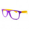 Bicolor Nerd Neon Wayfarer Sonnenbrille purple gelb