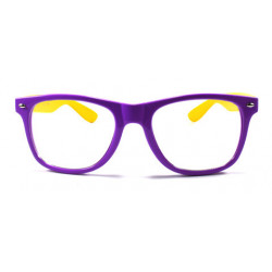 Bicolor Nerd Neon Wayfarer Sonnenbrille purple gelb