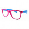 Bicolor Nerd Neon Wayfarer Sonnenbrille pink blau