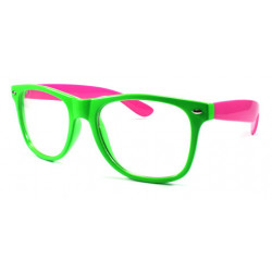 Bicolor Nerd Neon Wayfarer Sonnenbrille grün pink