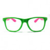 Bicolor Nerd Neon Wayfarer Sonnenbrille grün pink