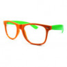 Bicolor Nerd Neon Wayfarer Sonnenbrille orange grün