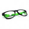 Bicolor Nerd Party Wayfarer Sonnenbrille schwarz grün