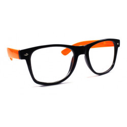 Bicolor Nerd Party Wayfarer Sonnenbrille schwarz orange