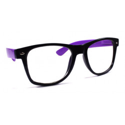 Bicolor Nerd Party Wayfarer Sonnenbrille schwarz purple