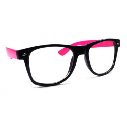 Bicolor Nerd Party Wayfarer Sonnenbrille schwarz pink