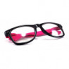 Bicolor Nerd Party Wayfarer Sonnenbrille schwarz pink
