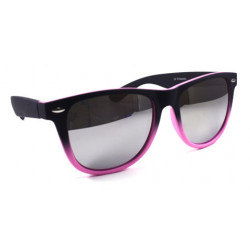 Verspiegelte Bicolor Wayfarer Sonnenbrille rubber pink