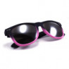 Verspiegelte Bicolor Wayfarer Sonnenbrille rubber pink