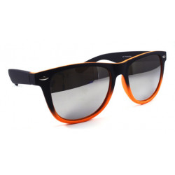 Verspiegelte Bicolor Wayfarer Sonnenbrille rubber orange