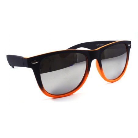 Verspiegelte Bicolor Wayfarer Sonnenbrille rubber orange