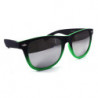 Verspiegelte Bicolor Wayfarer Sonnenbrille rubber grün