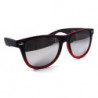 Verspiegelte Bicolor Wayfarer Sonnenbrille rubber rot